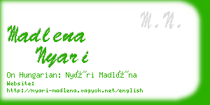 madlena nyari business card